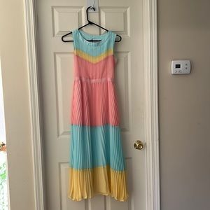 Pink Yellow and Blue Rare Editions childs 16 dress